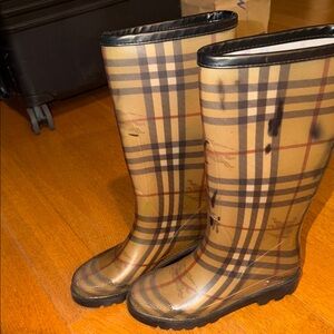 Plaid Rain Boots